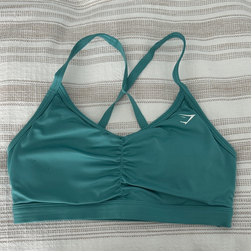 Teal Gymshark Sports Bra